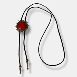 Vintage Western Red Sun Bolo Tie - Whimsigoth Celestial NWT